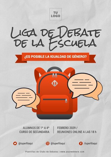 Edita un flyer de Debate