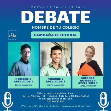 Edita un flyer de Debate