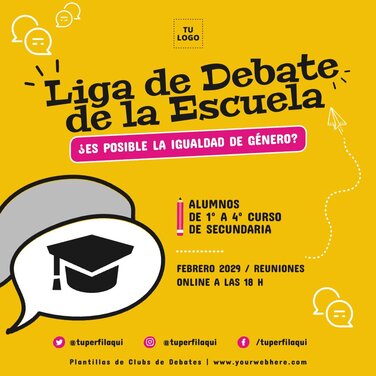 Edita un flyer de Debate