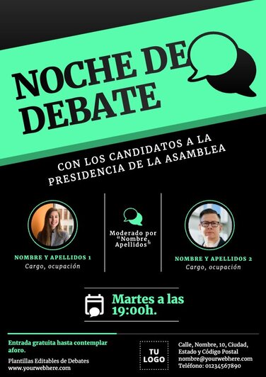 Edita un flyer de Debate