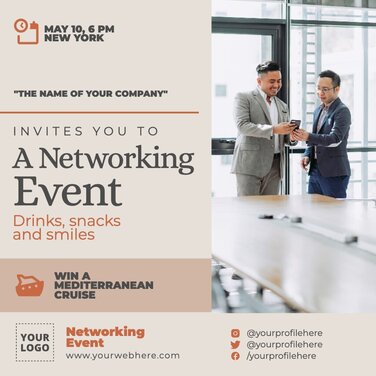 Edit a networking event template