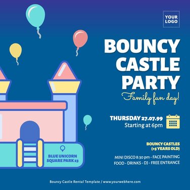 Edit a Bouncy Castle flyer