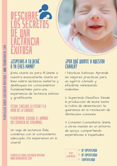 Edita un flyer sobre Lactancia