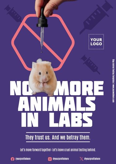 Modifier une affiche Stop aux abus envers les animaux
