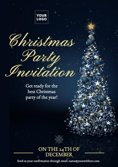 Edit a Christmas invitation design