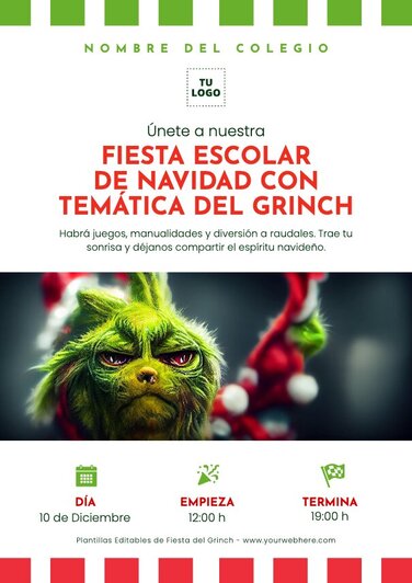 Edita una invitación del Grinch