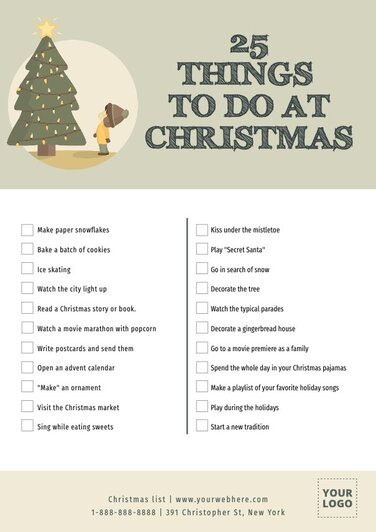 Printable Christmas List Templates for your Business