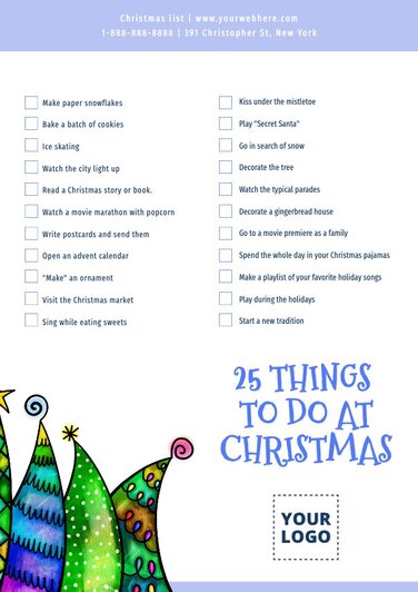 Printable Christmas List Templates for your Business