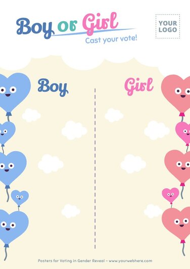 Boy or girl? Gender Reveal Invitation Templates