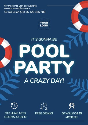 Pool party - Free birthday and party icons