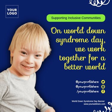 Edit a poster about Down Syndrome