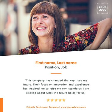 Edit a Testimonial template