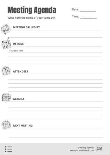 Customize A Meeting Agenda Template Online