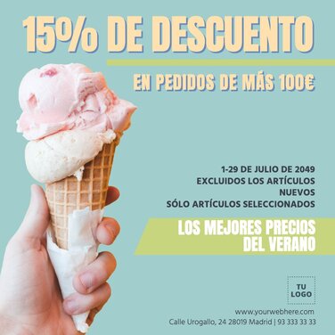 Edita un diseño para heladerías