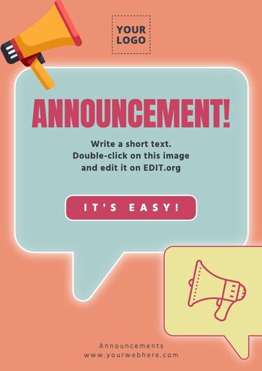 Design Creative Announcement Poster Templates