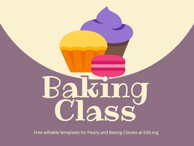 Editable Baking Class Poster Templates Editable Baking Class Poster Templates
