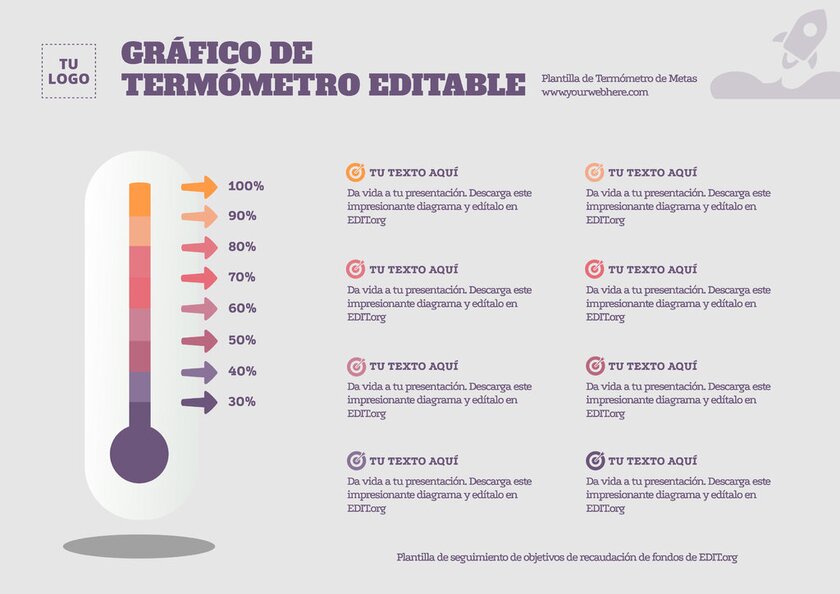 Diseño de tabla de termómetro para recaudación de fondos