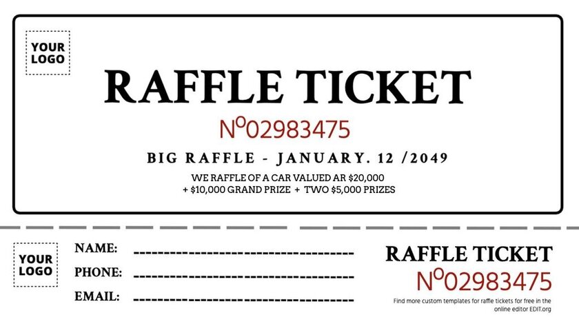 raffle ticket design ideas