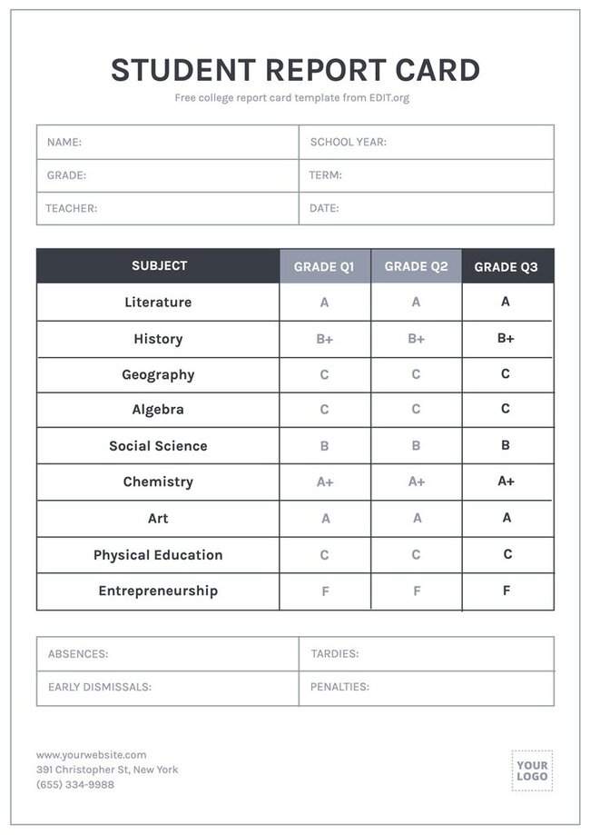 customizable-student-report-card-templates