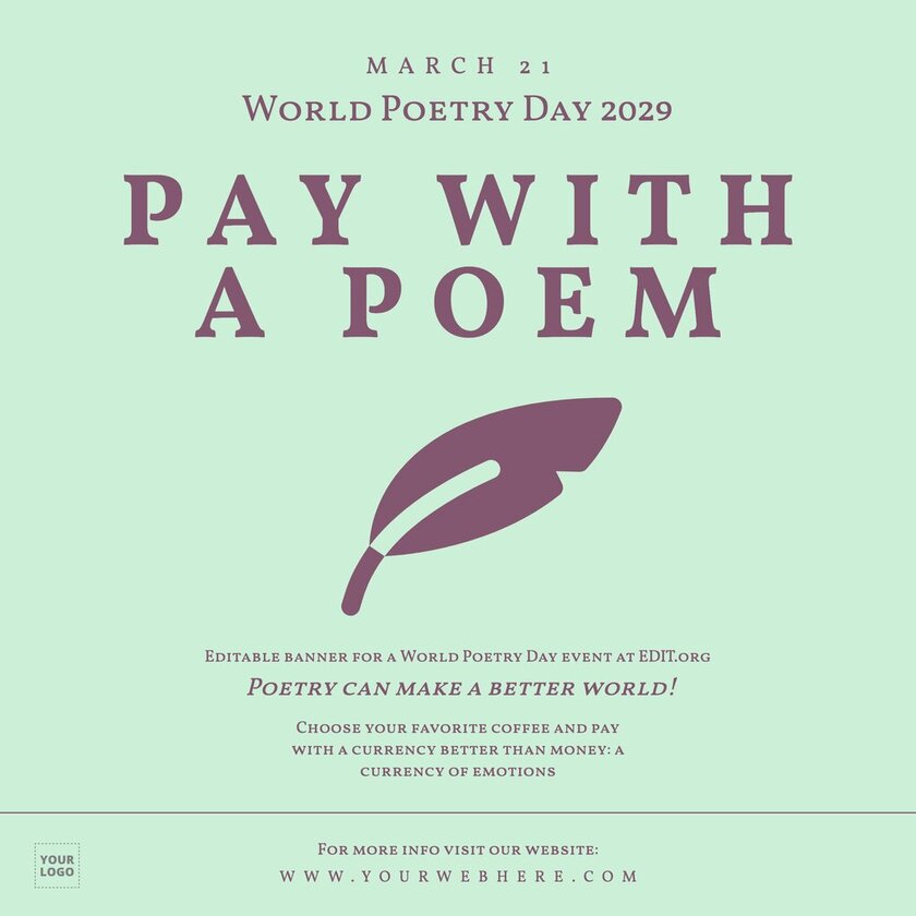 Free designs for International Poetry Day