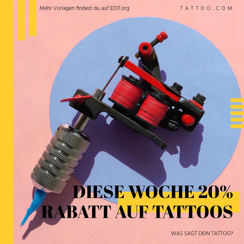 Kostenlos editierbare Vorlagen für Tattoo und Piercing Studios