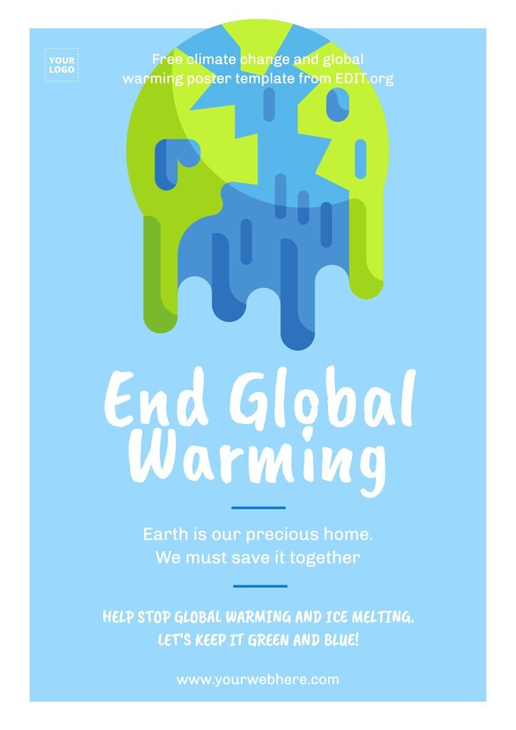 Custom advocacy campaign poster about climate change
