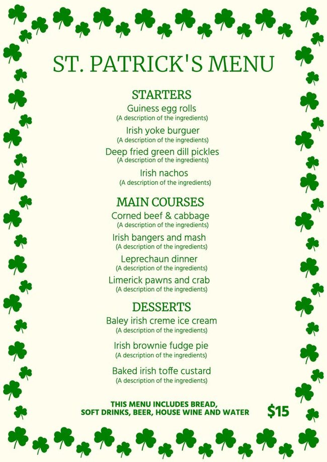 St. Patrick's Day Promotions Templates