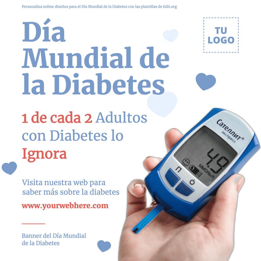 Crea plantillas del Día Internacional de la Lucha Contra la Diabetes