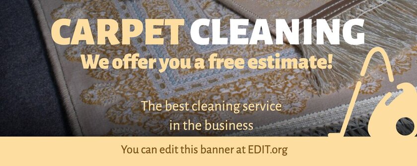 EDIT.org editable banner for carpet cleaning advertisement