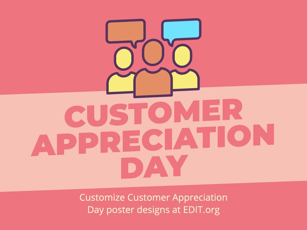 Editable Customer Appreciation Day posters and promotions