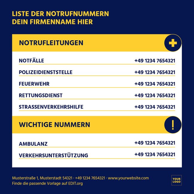 Eine kostenlose Liste mit Telefonnummern online erstellen