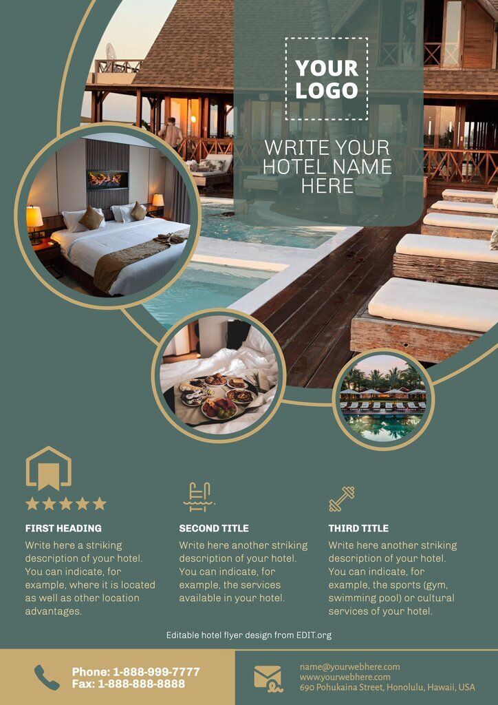 Free hotel room poster templates online
