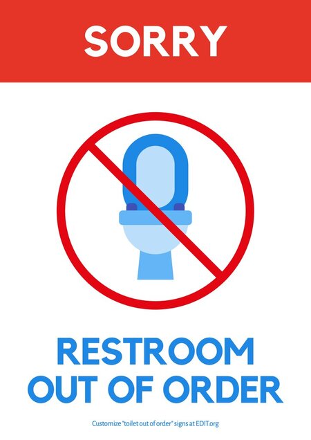 Free printable restroom signs