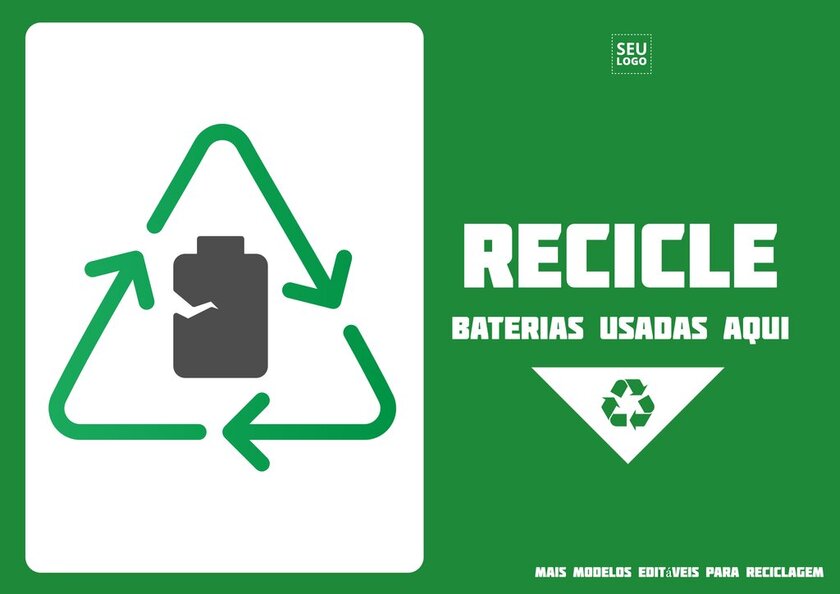 Banner horizontal para evento de de reciclagem editável online