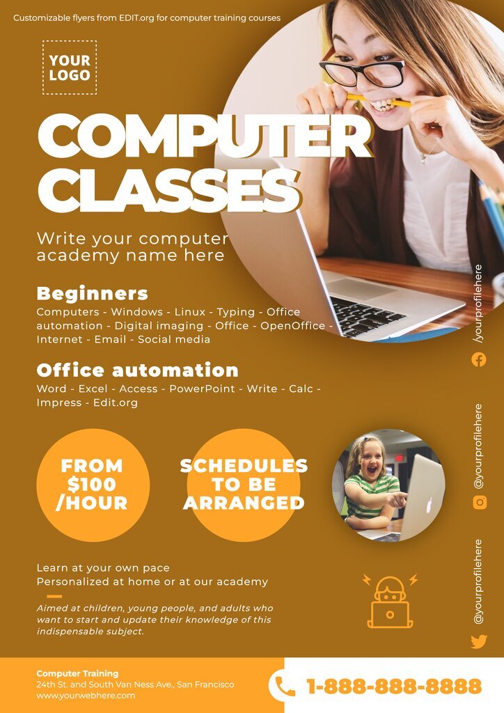 Computer Classes, Online Learning,school Computer Class, School Posters ...