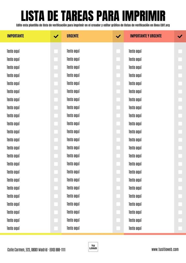 Plantillas De Listas De Verificación Editables Online Checklists 5184