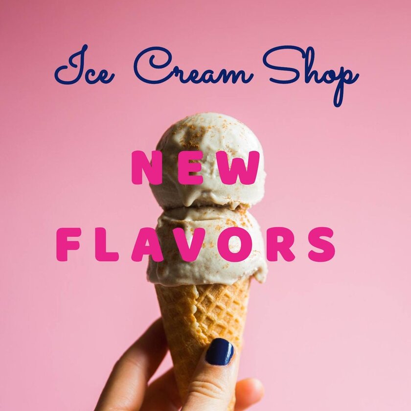 modèle de poste instagram crème glacée 