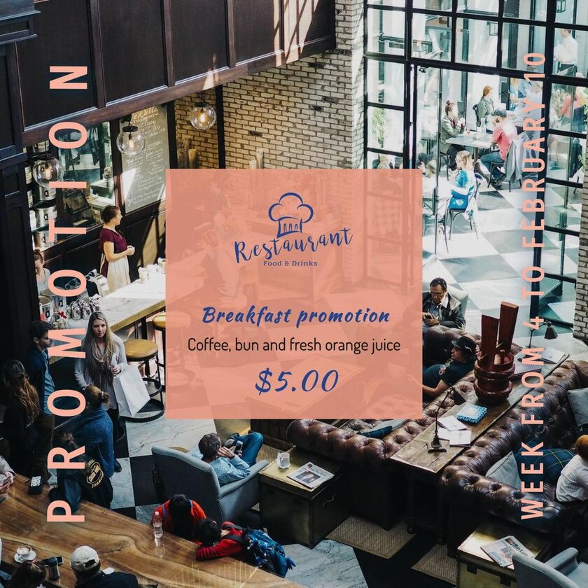 breakfast promotion template