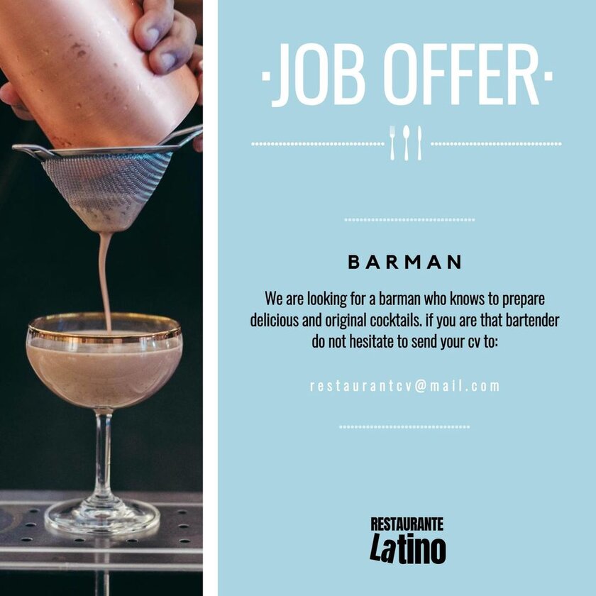 Stellenangebot Barkeeper