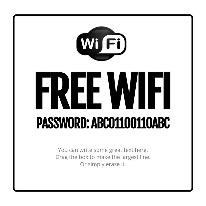 affiches mot de passe wifi