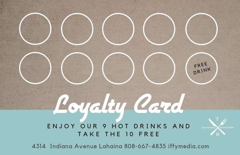 loyalty card template blue
