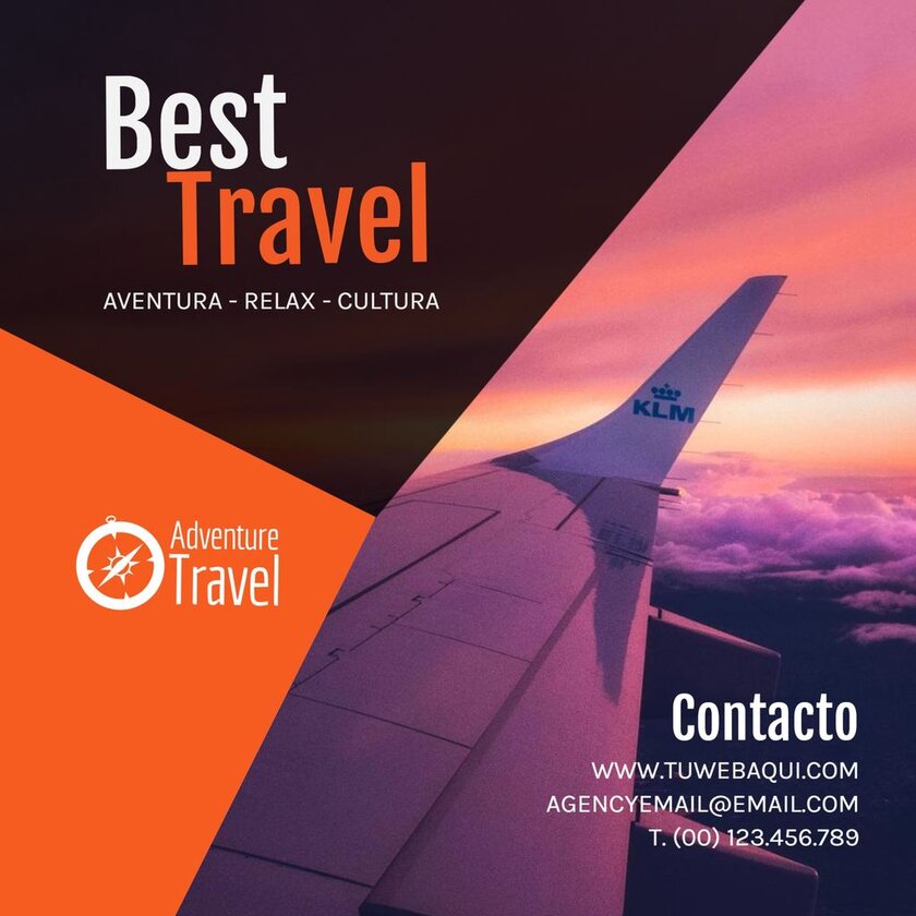 agencia de viaje banner editable online