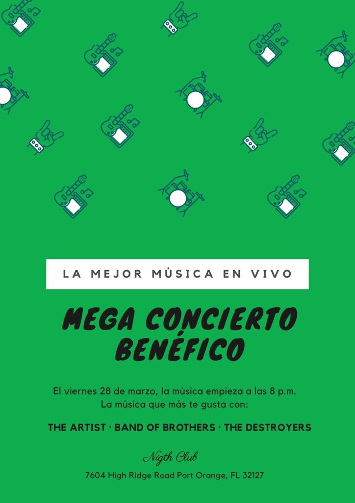 plantilla poster concierto simple