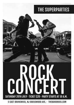 Póster de concierto de rock