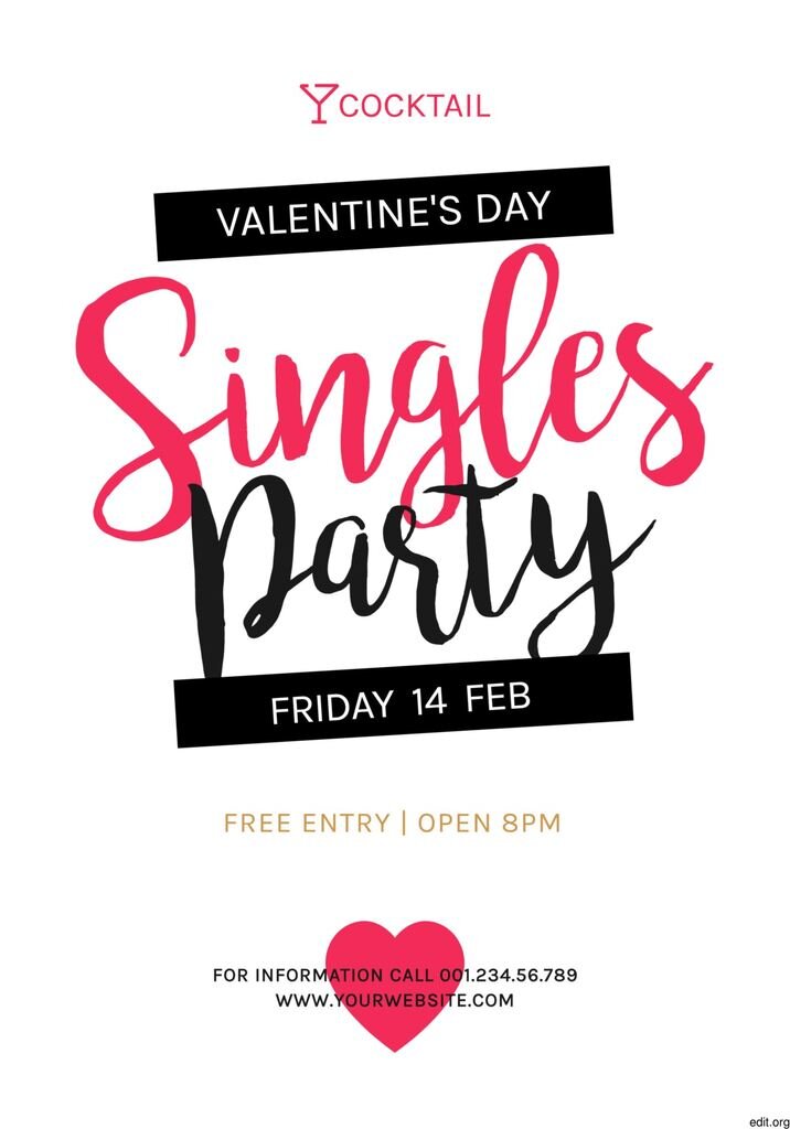 singles party valentines