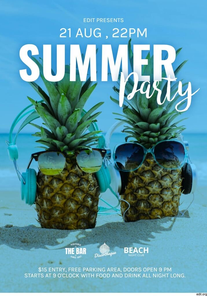 summer party poster template