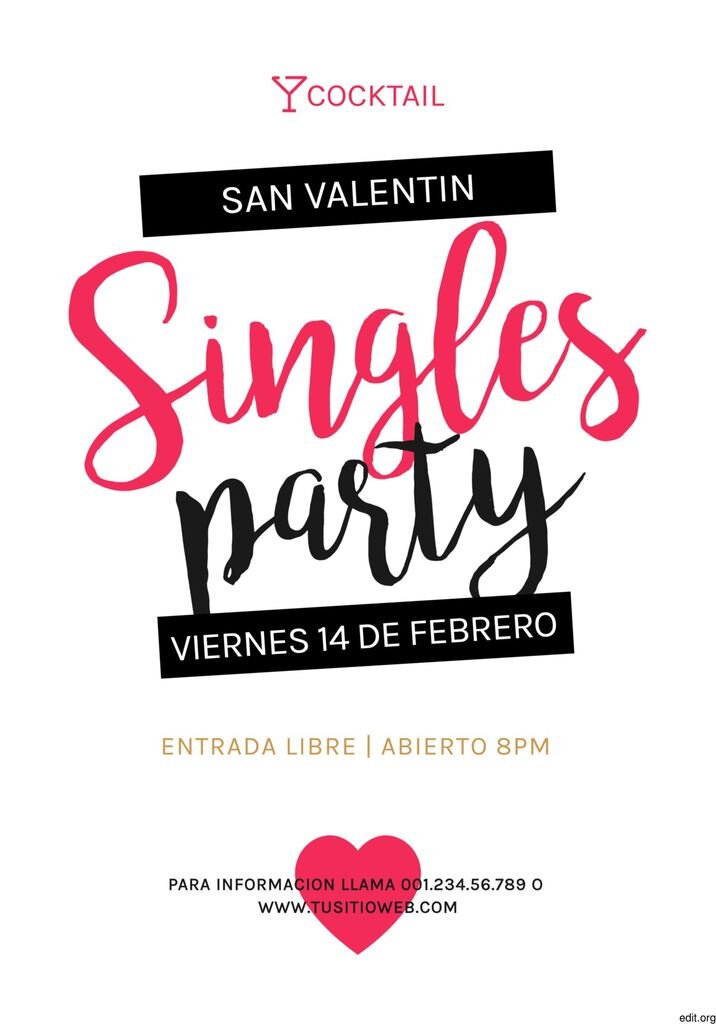 cartel para fiesta de solteros editable para imprimir