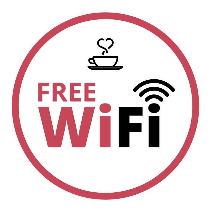 modello di cartello wifi gratuito