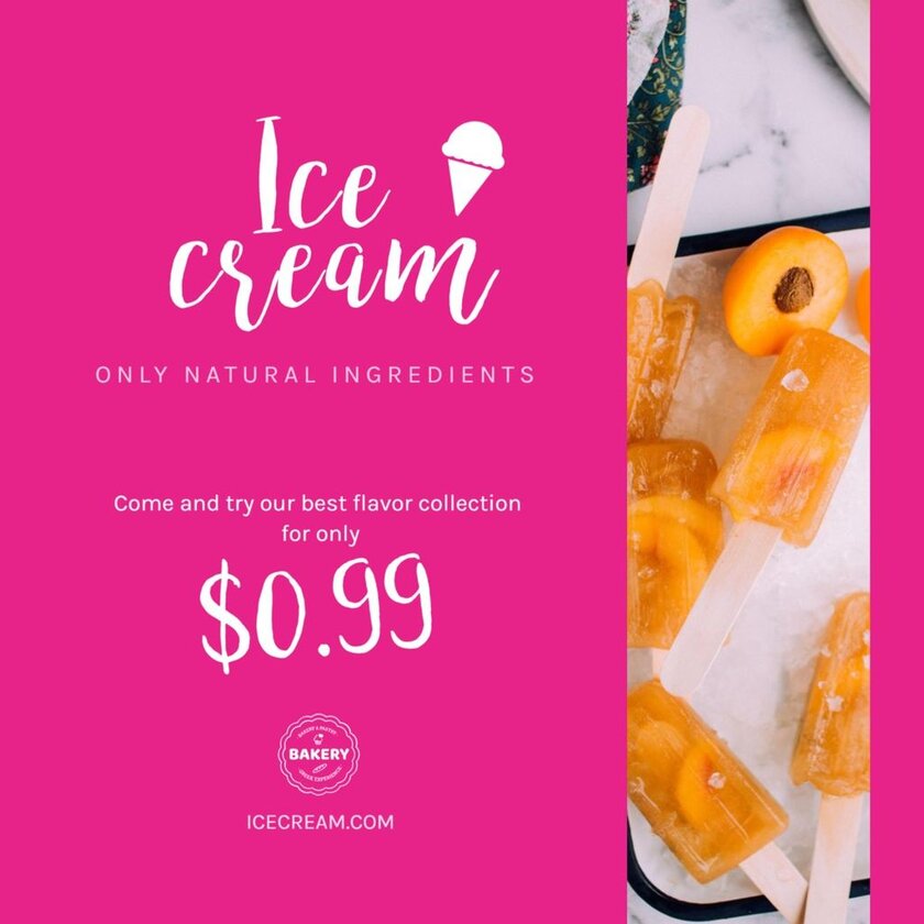 ice cream offer template