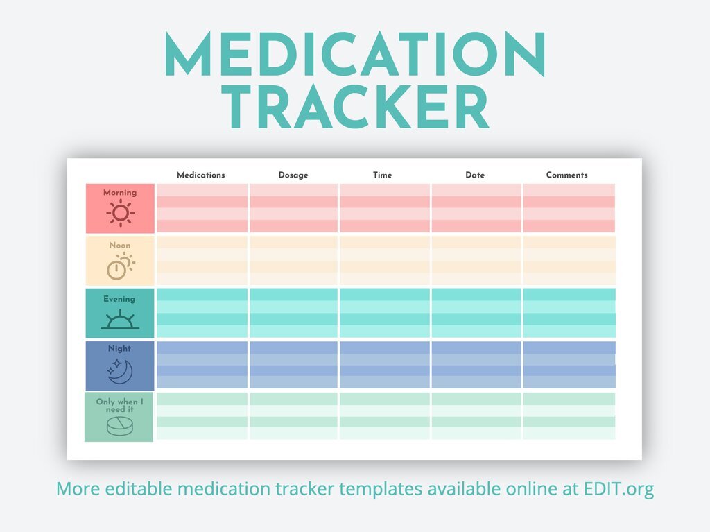 Daily Medication Chart Template